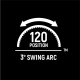 GEARWRENCH 120XP 120 position 3° swing arc icon