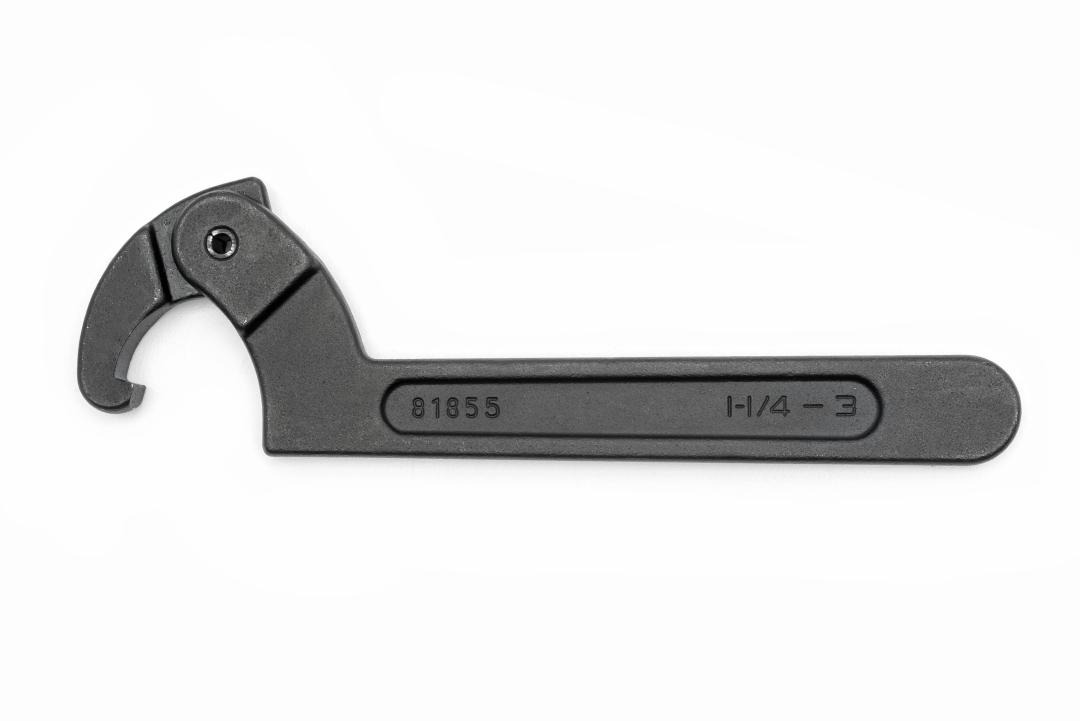 2 to 4-3/4 Adjustable Hook Black Oxide Spanner Wrench