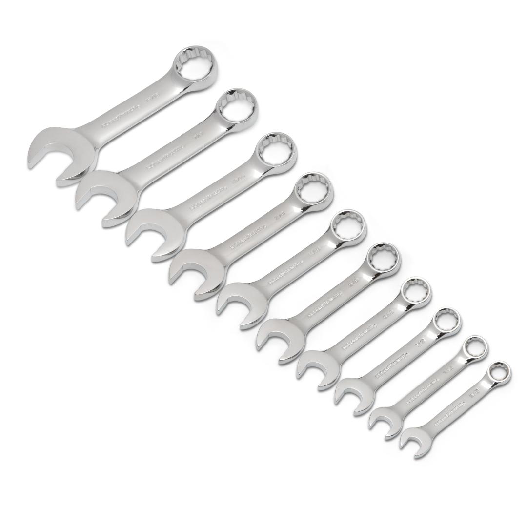10 Pc. 12 Point Stubby Combination SAE Wrench Set