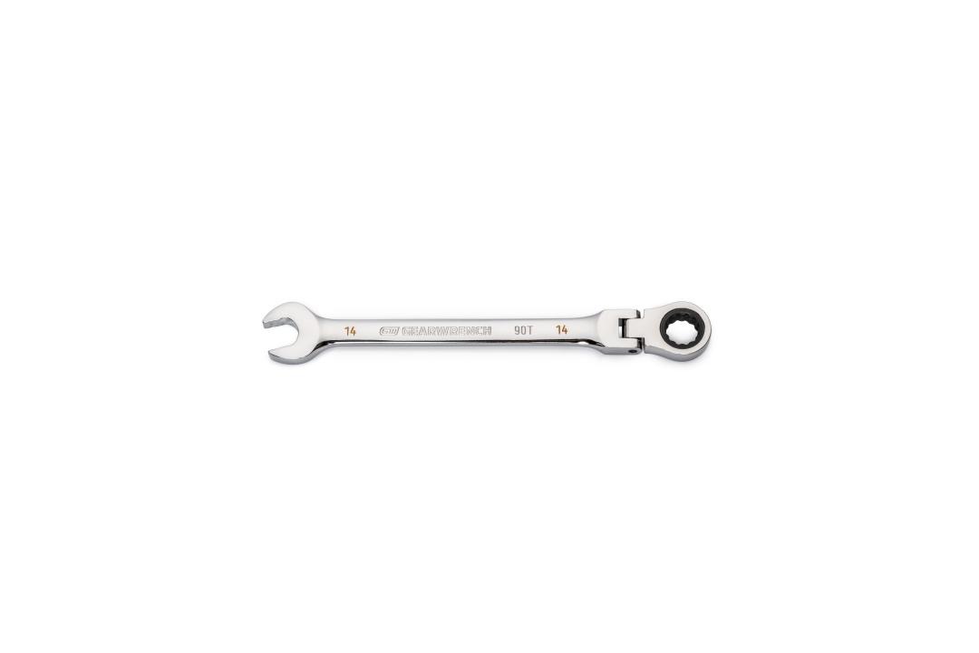 14mm 90T 12 Point Flex Head Ratcheting Combination Wrench