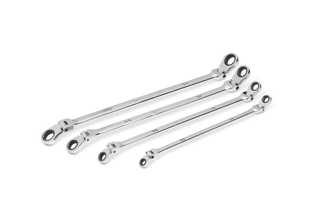 4 Pc. 90T SAE GearBox™ Double Flex Ratcheting Wrench Set