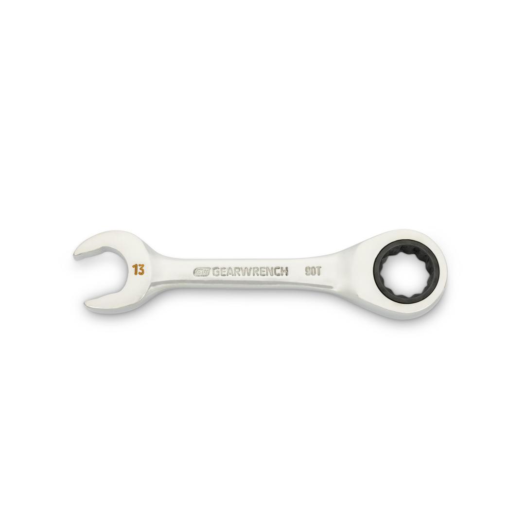 13mm 90-Tooth 12 Point Stubby Combination Ratcheting Wrench