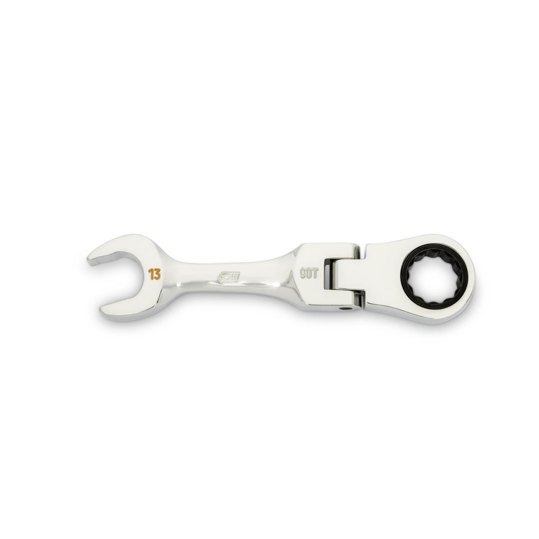 13mm 90-Tooth 12 Pt Stubby Flex Combination Ratchet Wrench