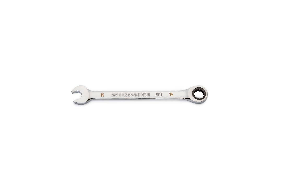15mm 90-Tooth 12 Point Ratcheting Combination Wrench