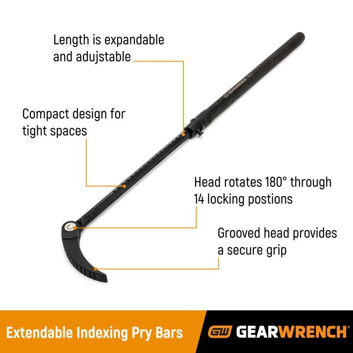 29” Extendable Indexing Pry Bar | GEARWRENCH