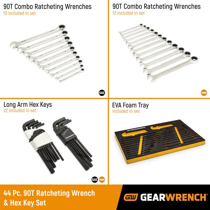 Gearwrench 44 online pc wrench set