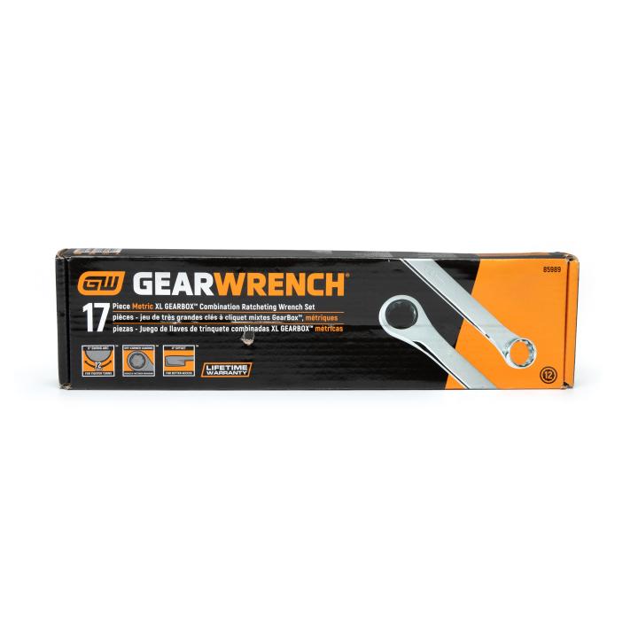 12 Point XL GearBox™ Double Box Ratcheting Metric Wrench Set
