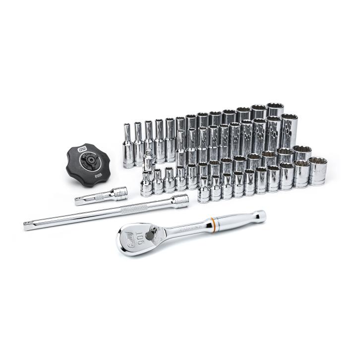 51 Pc. Standard & Deep SAE/Metric Mechanics Tool Set