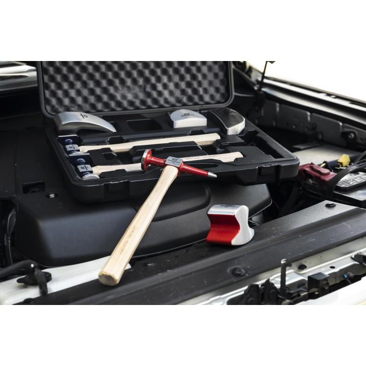 EXQST Auto Body Repair Hammer, Car Tooth Hammer Sheet Metal Tools, 9 Piece  Set Tin Concave Repair Tools,Car Body Repair Tool Kit with Carrying Case
