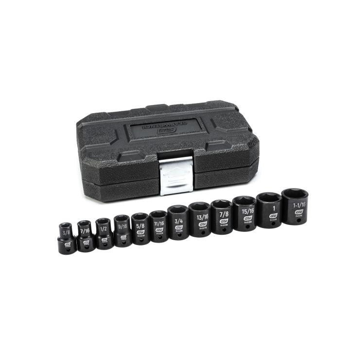 1/2 Drive 13 Piece 6 Point Limited Edition SAE Chrome Socket Set – Gray  Tools Online Store