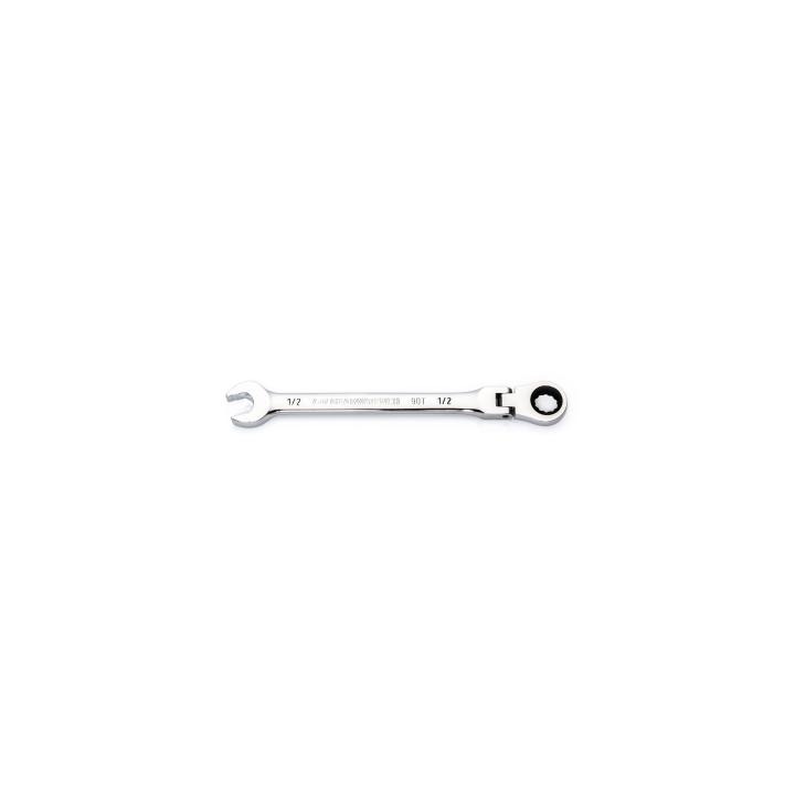 7/8 90-Tooth 12 Point Flex Head Ratcheting Wrench