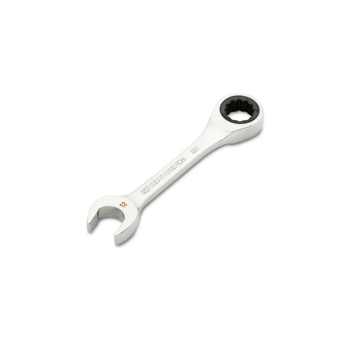 12mm 90-Tooth 12 Point Stubby Combination Ratcheting Wrench