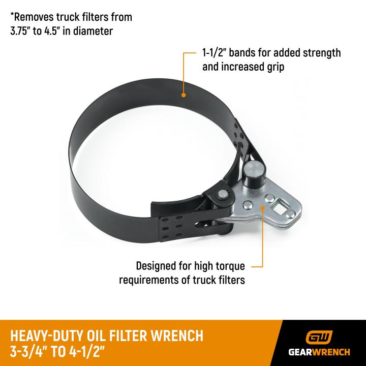 Heavy-Duty Oil Filter Wrench 3-3/4