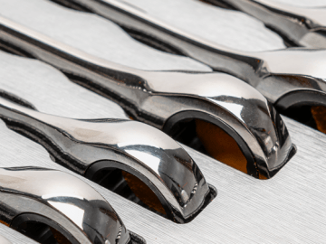 Close up of wrenches in silver MEGAMOD foam tray